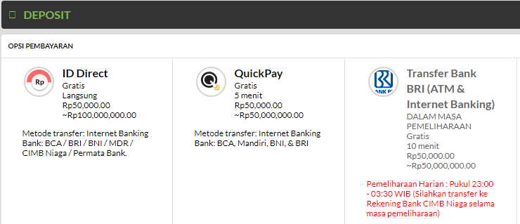 Limit, Biaya, & Catatan Teknis